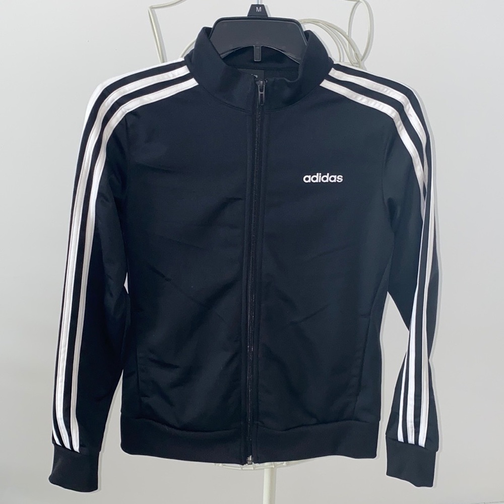 Women’s ADIDAS Black Striped Zip-Up Jacket - Size Small
